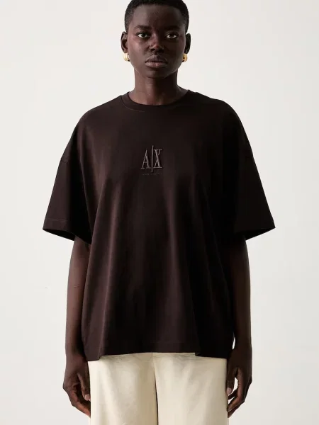 Armani Exchange tricou pentru femei din maro