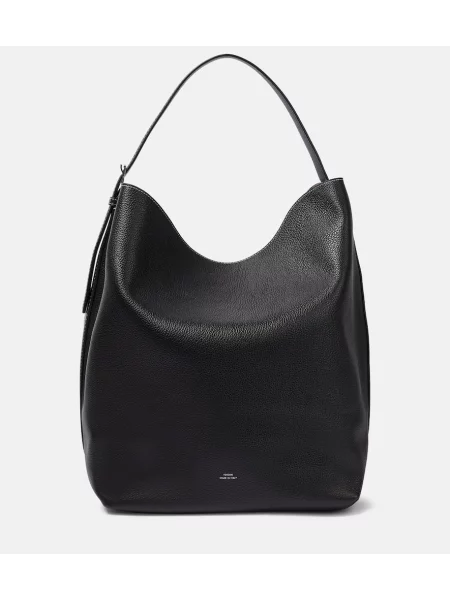 Usnjena torbica Toteme črna