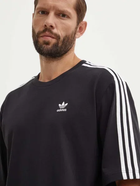 Тениска adidas Originals Oversize Tee черно с апликация