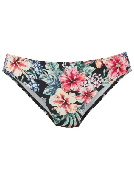 LASCANA Slip costum de baie verde / roșu negru