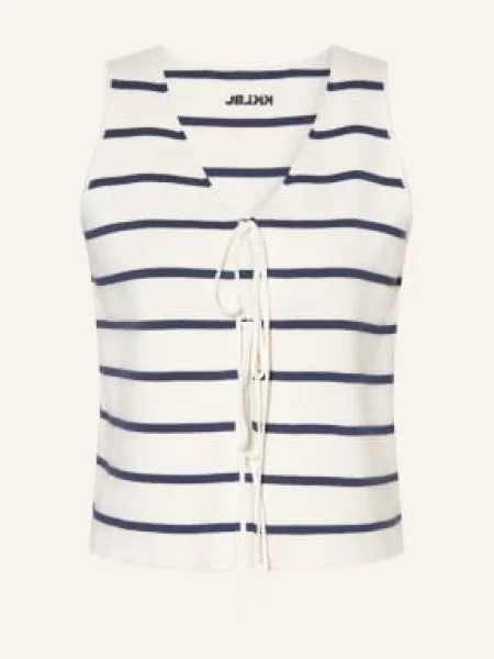 Karo Kauer Kamizelka Z Dzianiny weiss biała