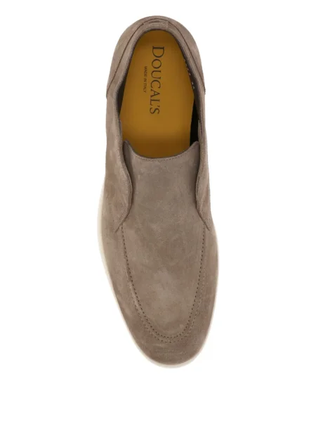 Ghete desert Doucal's din piele de căprioară slip-on maro