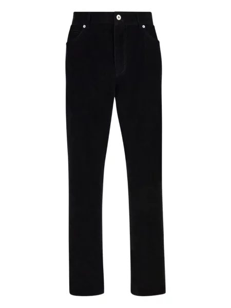 Pantaloni Ferragamo de catifea cord negru