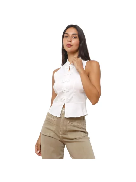 Top La Modeuse alb