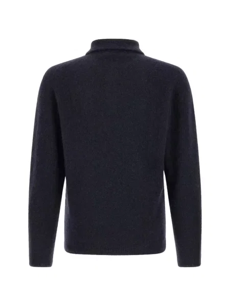 Lung tricou polo Roberto Collina albastru