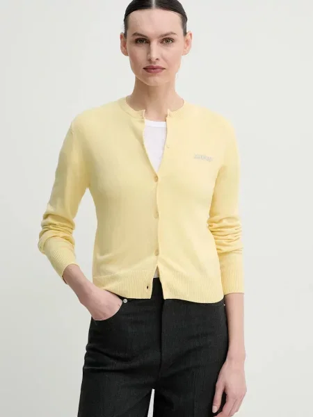 Жилетка с вълна Vinny от лека материя жълто