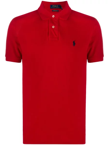 Haftowana koszulka polo Polo Ralph Lauren czerwona