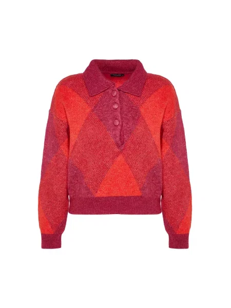 Trendyol Pulover roz roșu