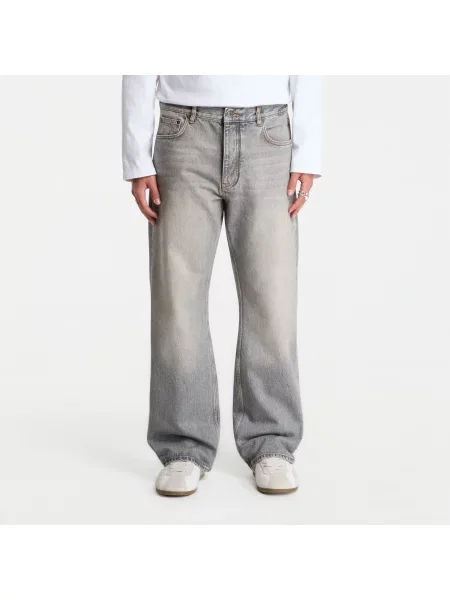 Blugi Off-White Half Arrow Diag Slim Relax Jeans Sun Faded Grey 34 alb