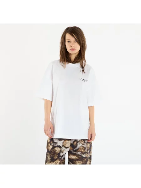 Μπλουζάκι Carhartt WIP S/S Signature Script T-Shirt ανδρικό άσπρο λευκό