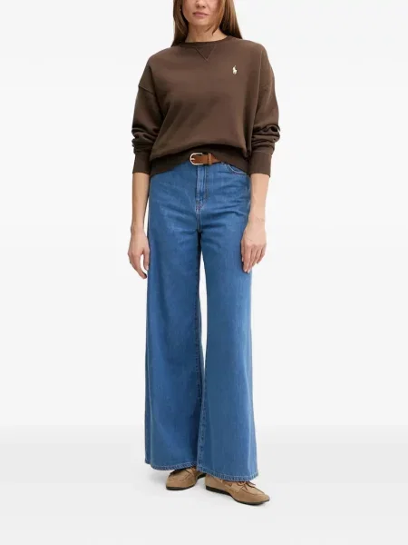 Bőr húzózsinór pólóing Polo Ralph Lauren barna