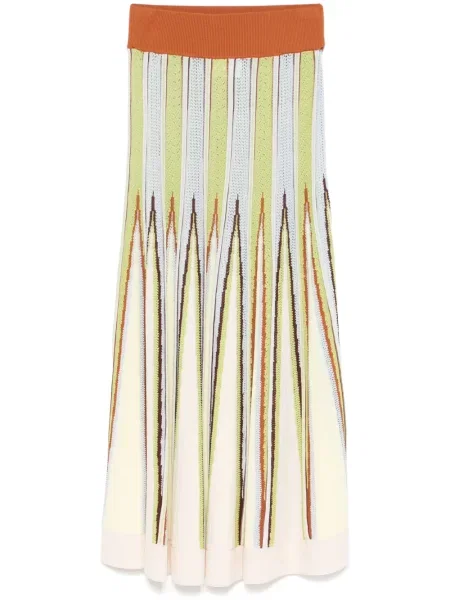 Fustă midi Forte_forte tricotate până la genunchi verde