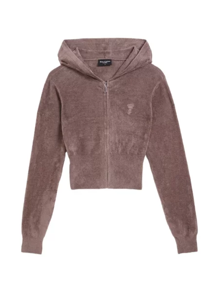 Hanorac cu glugă Juicy Couture cu autograf maro