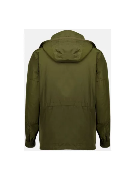 Parka Moncler wełniana zielona