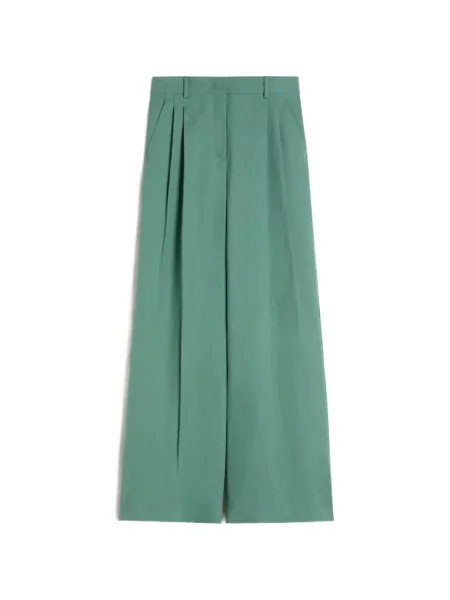 Voiaj pantaloni Weekend Max Mara de in cu picior lat verde
