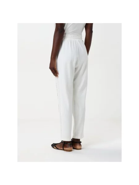 Spodnie dresowe o kroju regular fit z lampasami Liu Jo białe
