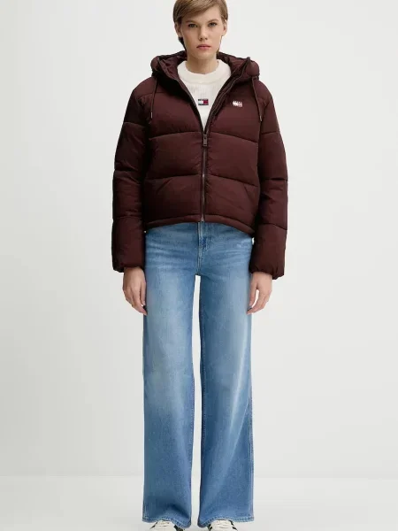 Tommy Jeans Zimná bunda hnedá
