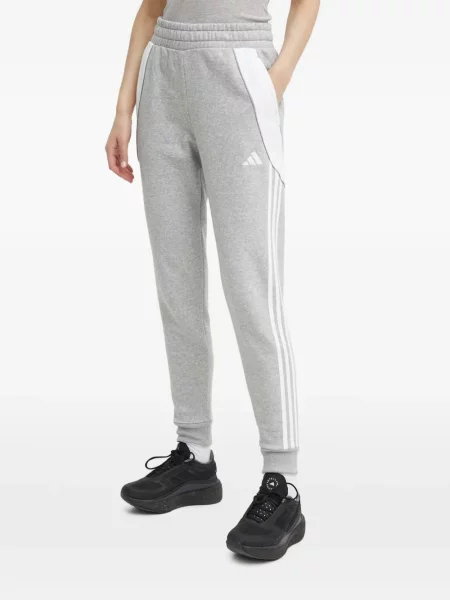Ριγέ τρέξιμο μπλούζα Adidas από διχτυωτό κόκκινο