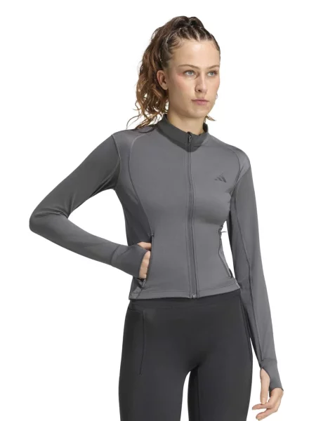 ADIDAS PERFORMANCE Tréningová bunda PWR ESS tmavosivá