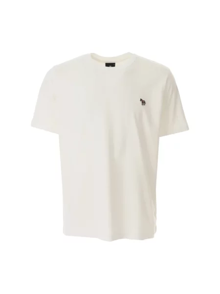 Koszulka Ps By Paul Smith w zebrę z logo biała