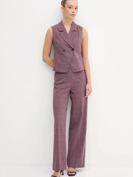 Безрукавка United Colors of Benetton двобортна фіолетовий