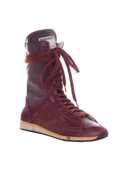Sneakersy Patrizia Pepe skórzane brązowe
