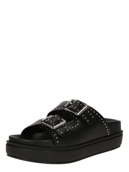 Steve Madden bőr papucs Freelance női platformos fekete
