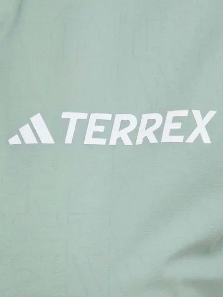 Geacă Adidas cu dungi alergare cu glugă verde