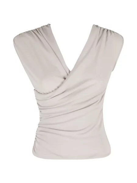 Bluzka The Andamane z dekoltem w serek drapowana