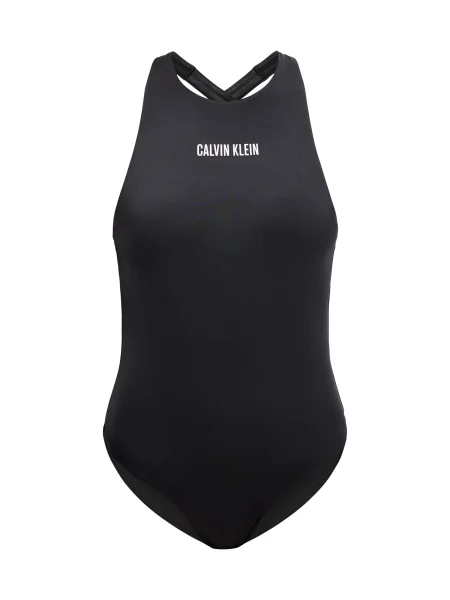 Calvin Klein Swimwear Costum de baie întreg INTENSE POWER negru alb