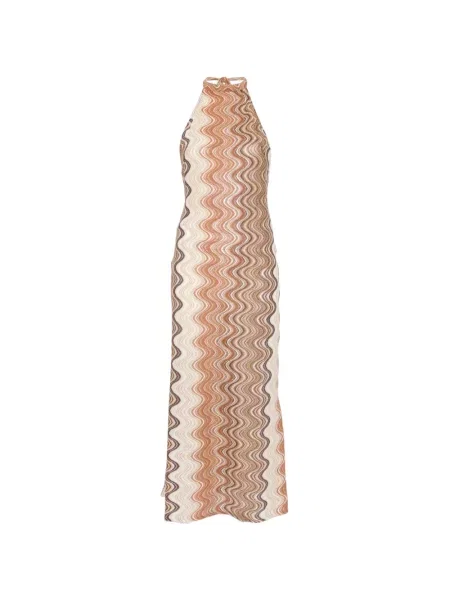 Pletena haljina Mc2 Saint Barth s halter ovratnikom