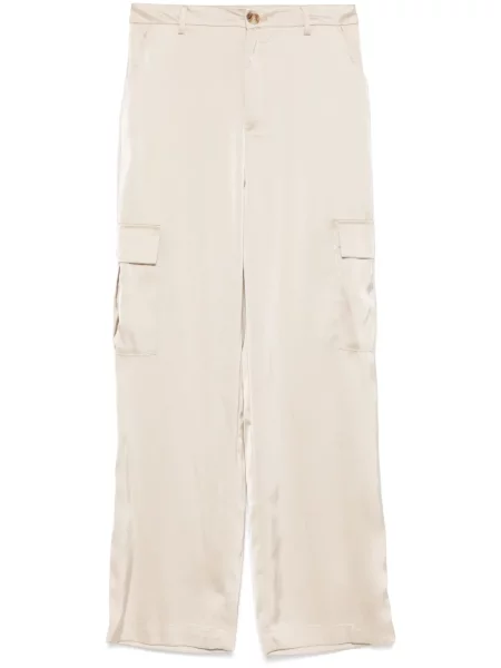 Pantaloni Dkny cu talie înaltă din satin