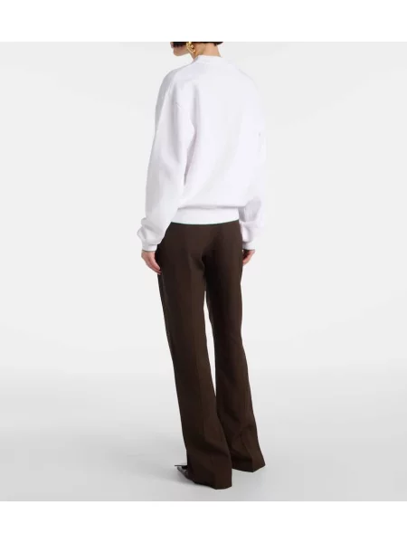 Hanorac Jacquemus cu broderie alb