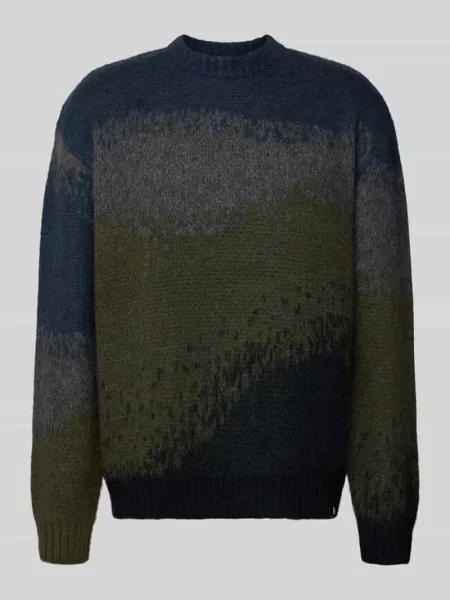 Sweter z dzianiny z okrągłym dekoltem model ‘TINLEY’ Carhartt Work In Progress oliwkowy