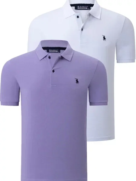 Tricou polo Dewberry alb