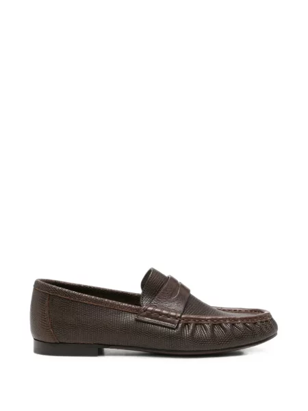 Pantofi loafer Brunello Cucinelli din piele maro