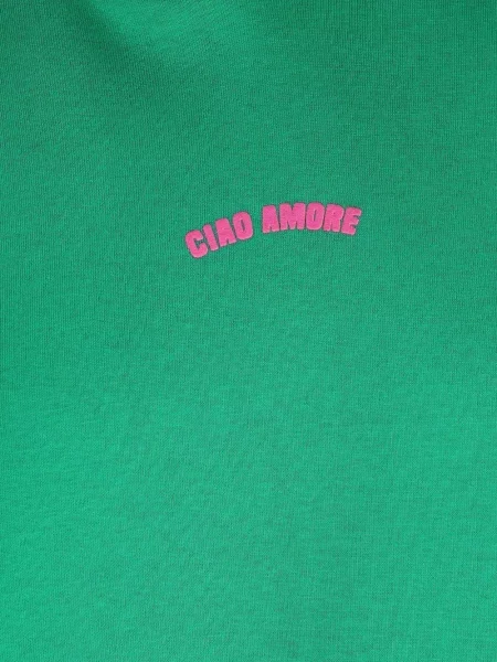 Hanorac cu glugă Giada Benincasa cu imagine verde