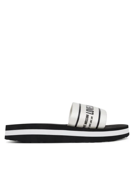 Papuci Love Moschino alb