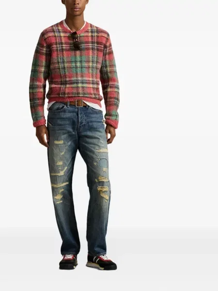 Briaunotas pusiau užtrauktukas zomšinės bokseriai Polo Ralph Lauren balta
