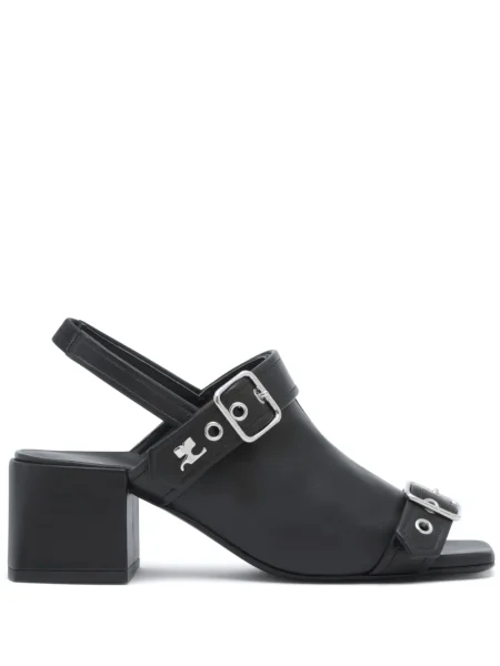 Sandale Courreges din piele negru