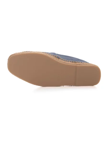 Espadryle Kiton skórzane wsuwane niebieskie