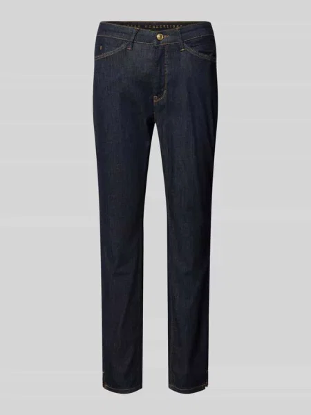 Jeans o kroju slim fit z mieszanki bawełny model DREAM SUMMER' Mac granatowe