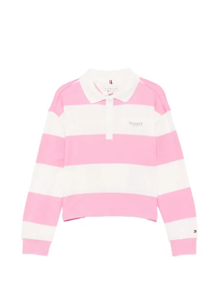Koszulka polo dziecięca Tommy Hilfiger różowa