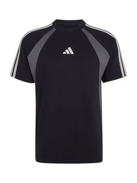 ADIDAS SPORTSWEAR Tricou funcțional Seasonal Essentials Colorblock verde închis / negru alb