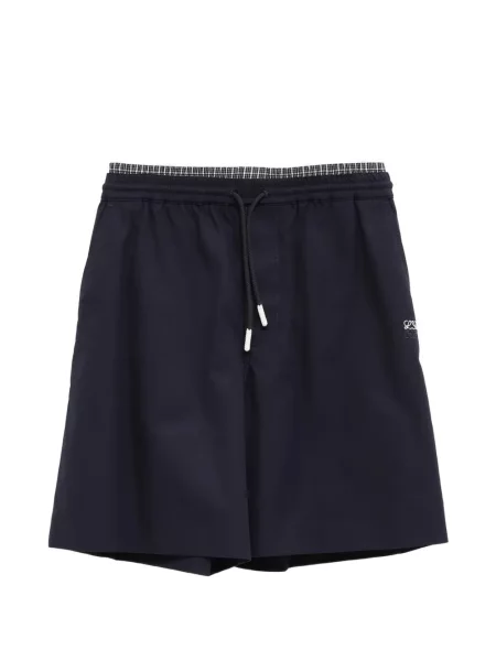 Pantaloni scurți Loewe cu autograf cu cordon albastru