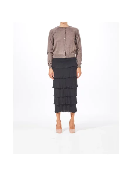 Sweter Moschino z odkrytymi plecami beżowy