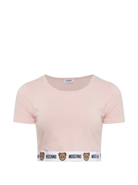 Tricou grafic Moschino cu imagine roz