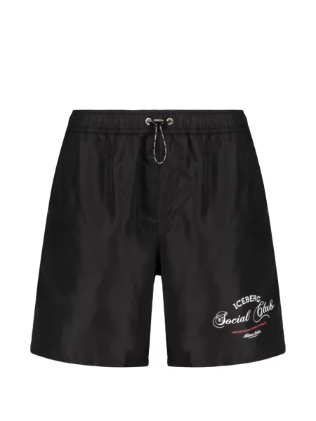 Slip de baie Iceberg cu imagine negru