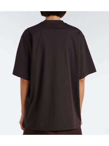 Tricou Gucci din jerseu cu autograf maro