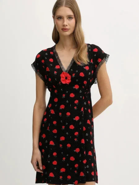 The Sleeper rochie mini drept negru